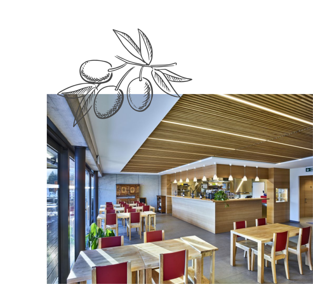 Salle intérieur du restaurant italien le 14 Cors