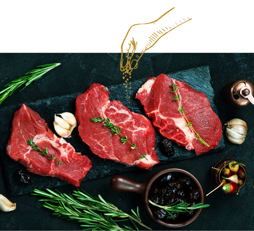 Plateau de viandes rouge assaisonnées par le chef Ciro - 14 Cors