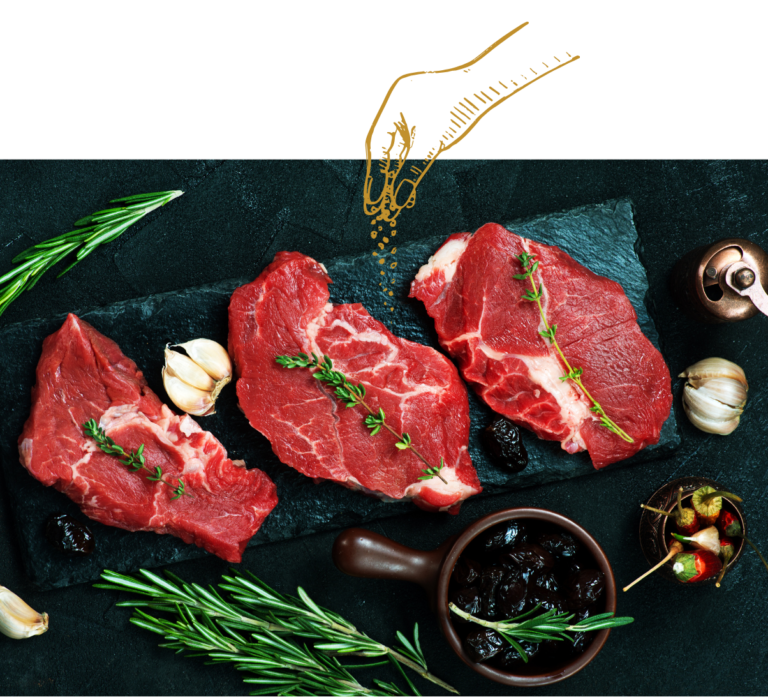 Plateau de viandes rouge assaisonnées par le chef Ciro - 14 Cors