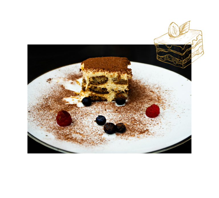 Présentation d'un tiramisu italien au restaurant le 14 cors de crans Montana Valais Bluche